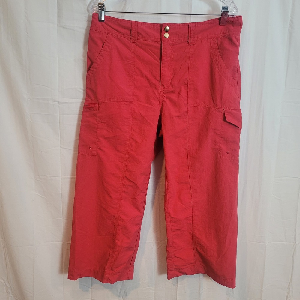 Princess Cruises Womens Red Nylon Cargo Hiking Pants Size Large Resortwear